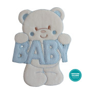 Iron-on Patch - Baby Teddy Bear - Color  Light Blue